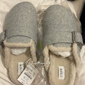 Jcrew heather sherling slippers